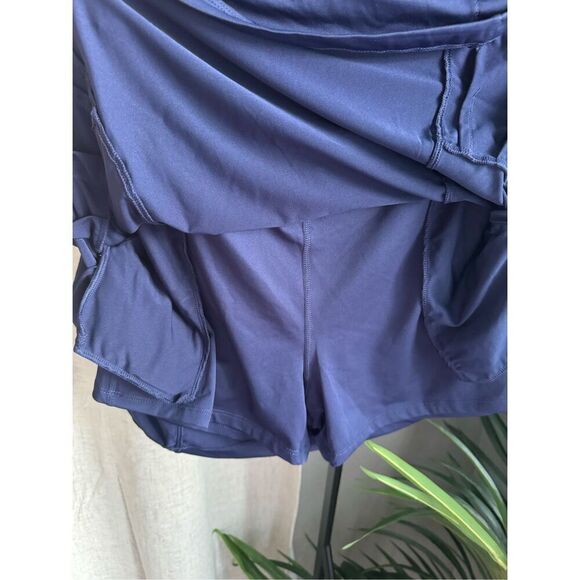Lillie Green Golf Tennis Skirt Skort‎ Navy Blue Medium - Picture 3 of 4